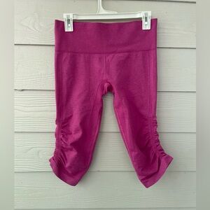 lululemon athletica Ruched Capri Leggings - Magenta Pink